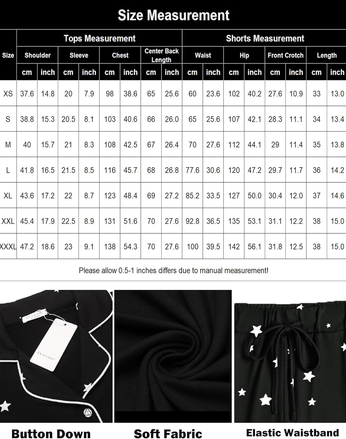 Women's Set Short Sleeve Sleepwear Button Down Pjs Soft 2 Piece Lounge Sets