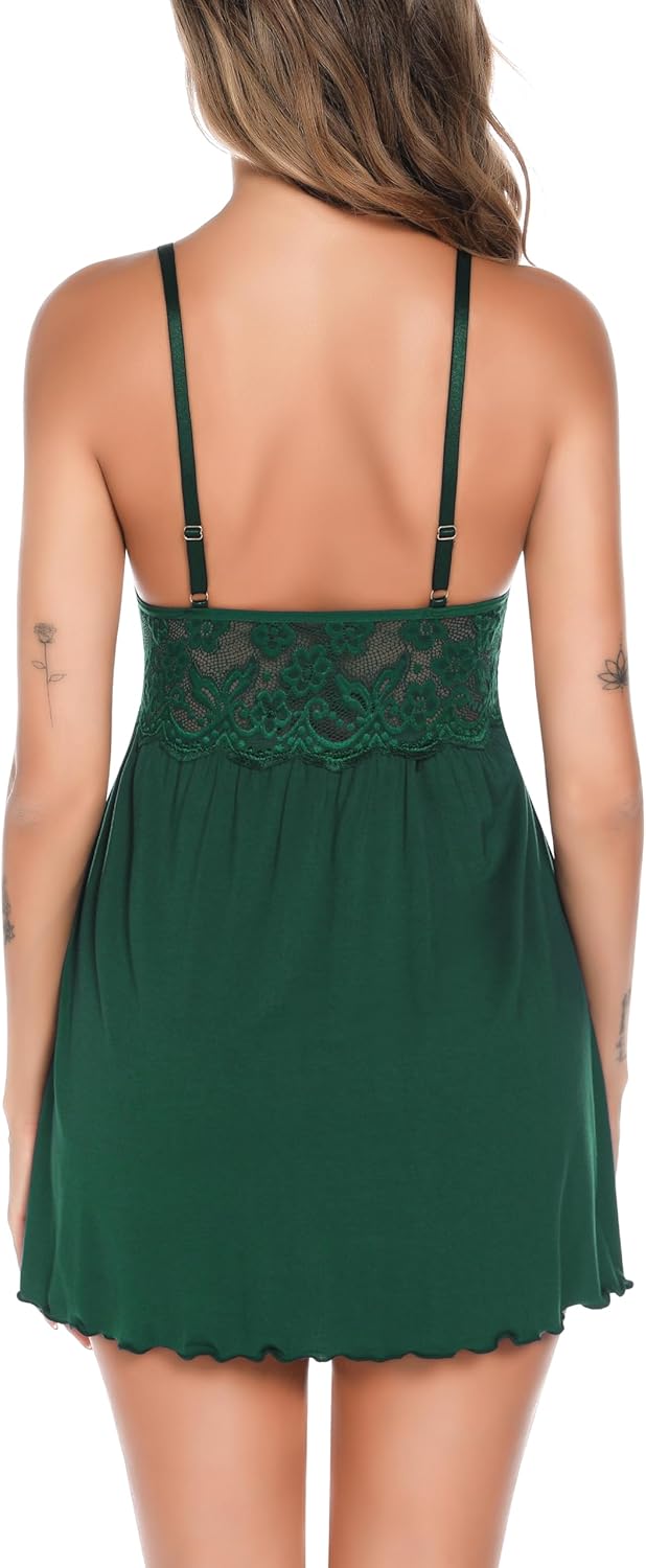 Women's Modal Chemise Lingerie Nightie Full Slips Sleep Dress
