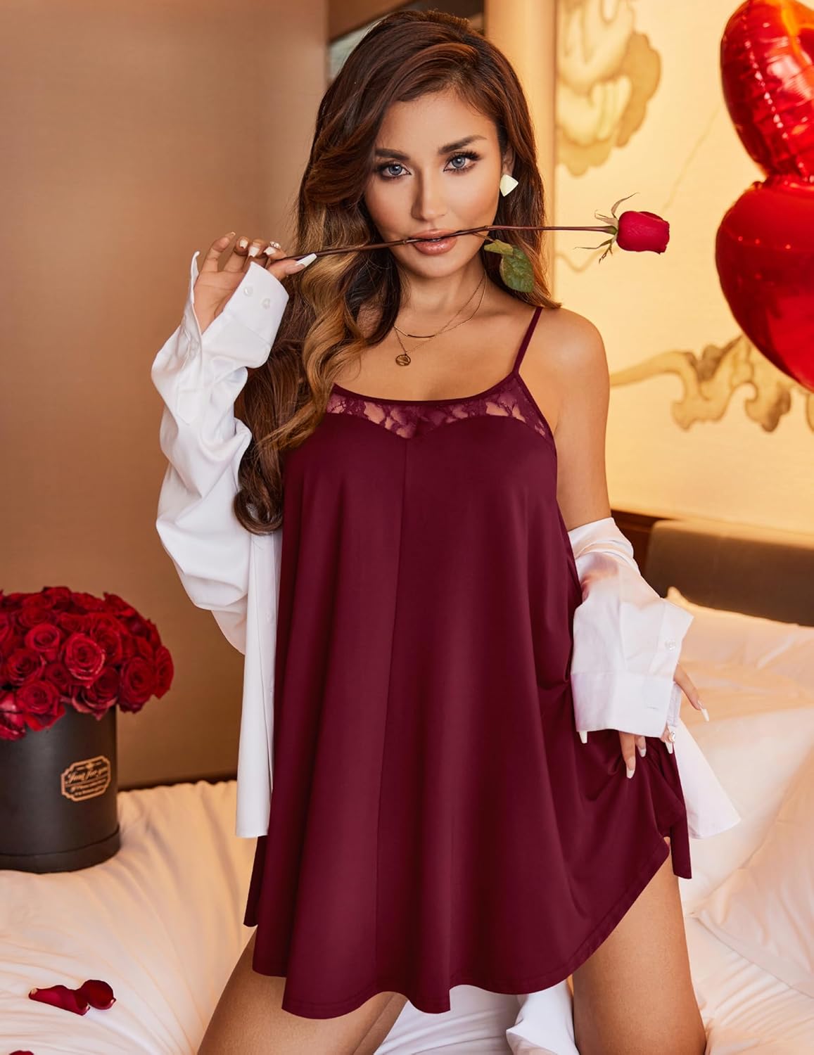 Women's Sexy Night Gowns Nightgowns Sleeveless Sleepwear Babydoll Nighty Dress Women's Sexy Night Gowns Nightgowns Sleeveless Sleepwear Babydoll Nighty Dress