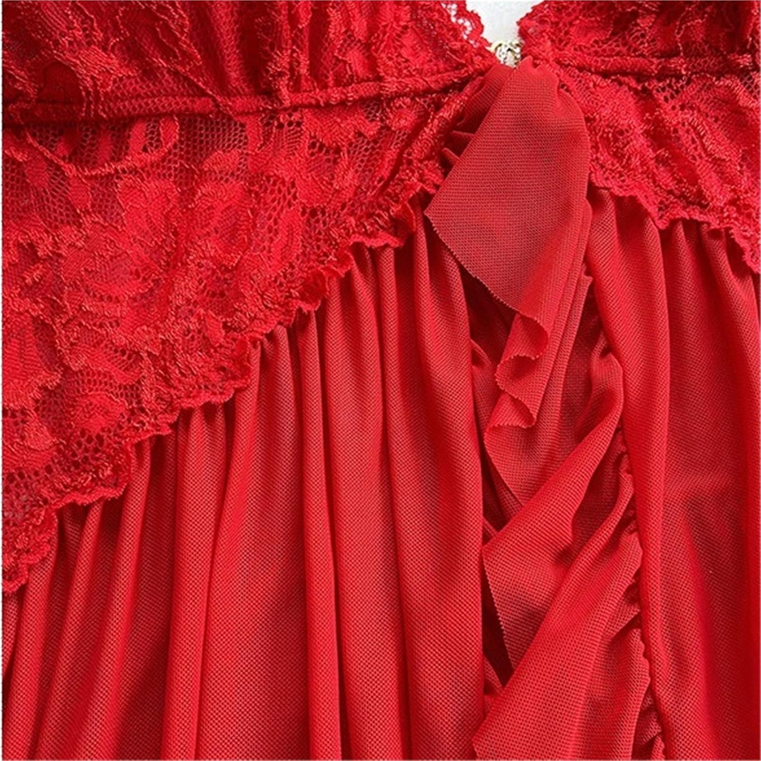 Women's Thin Style G-String Ruffle Trim Lingerie Set Women Nightgowns Sleeveless Sleepwear Sexy V-Neck Bra Women's Thin Style G-String Ruffle Trim Lingerie Set Women Nightgowns Sleeveless Sleepwear Sexy V-Neck Bra