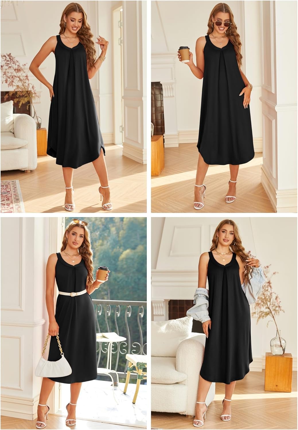 Women's Sleeveless Nightgown Full Slip Nightshirt Long Nightwear Length Loungewear Tank Nightdress Women's Sleeveless Nightgown Full Slip Nightshirt Long Nightwear Length Loungewear Tank Nightdress