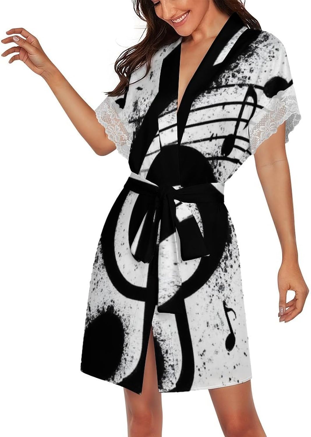 Women's Short Sleeve Loungewear Lightweight Soft Bathrobe Ladies Bath Robe
