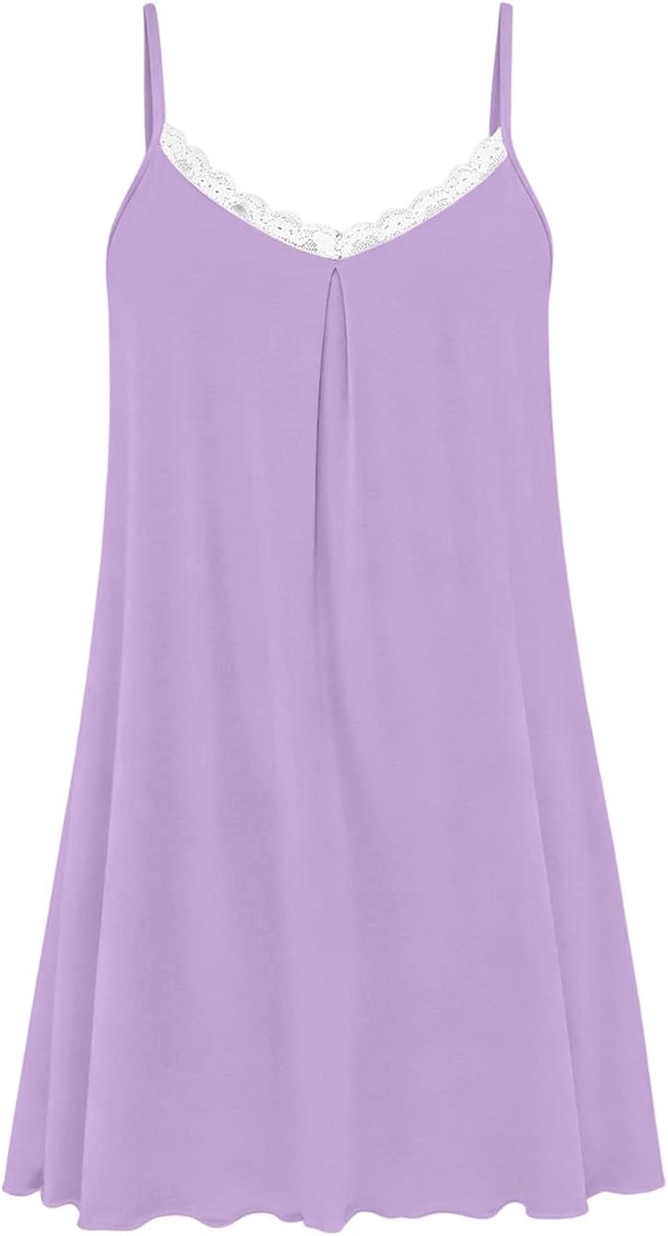Women's Nightgown Sexy Spaghetti Strap Cami Sleeveless Chemise Sleepwear Sleep Dress V Neck Loungewear Pajamas Women's Nightgown Sexy Spaghetti Strap Cami Sleeveless Chemise Sleepwear Sleep Dress V Neck Loungewear Pajamas